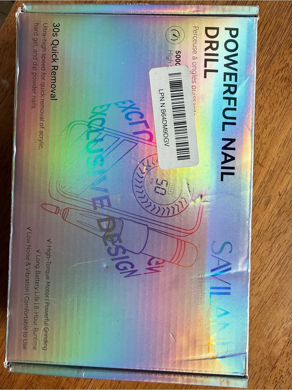 Powerful Nail Drill - Electric Nail Kit in Iridescent Holographic